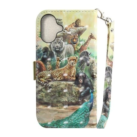 Чохол-книжка 3D Painting для iPhone 16 - Zoo