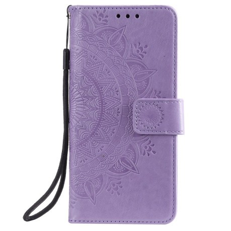 Чехол-книжка Totem Flower для iPhone 14 - фиолетовый