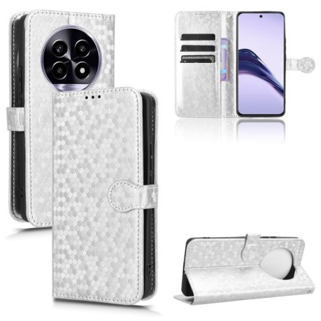 Чохол-книжка Honeycomb Dot для Realme 13+ 5G/13 Pro 5G/13 Pro+ Global - сріблястий