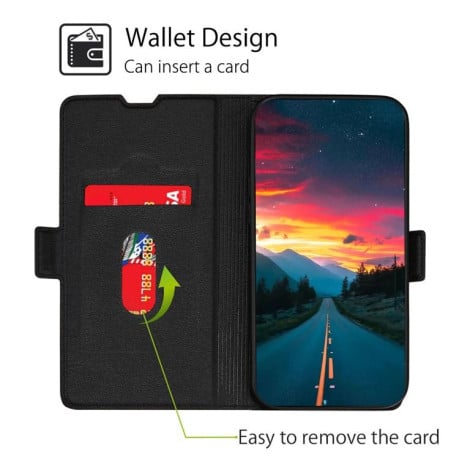 Чохол-книжка Voltage Side Buckle на Infinix Note Edge 5G — чорний