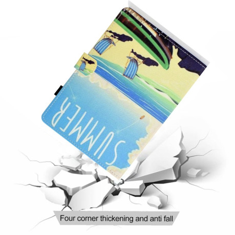 Чехол-книжка Colored Drawing Stitching на iPad Air 10.9 2022/2020 / Pro 11 2018 - Beach (капля)