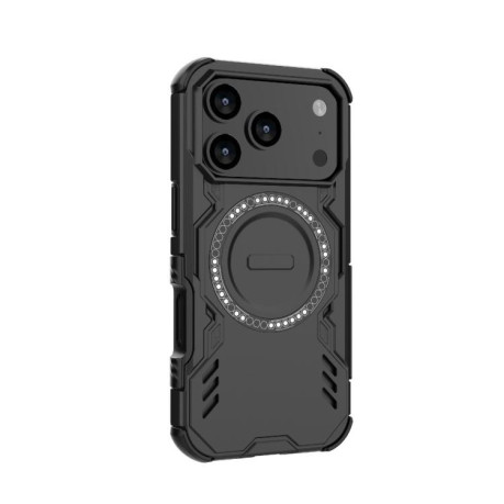 Противоударный чехол Butterfly Armor MagSafe Magnetic Ring Shockproo для iPhone 17 Pro - черный