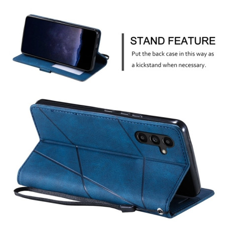 Чехол-книжка Skin Feel Splicing для Samsung Galaxy S25+ 5G - синий