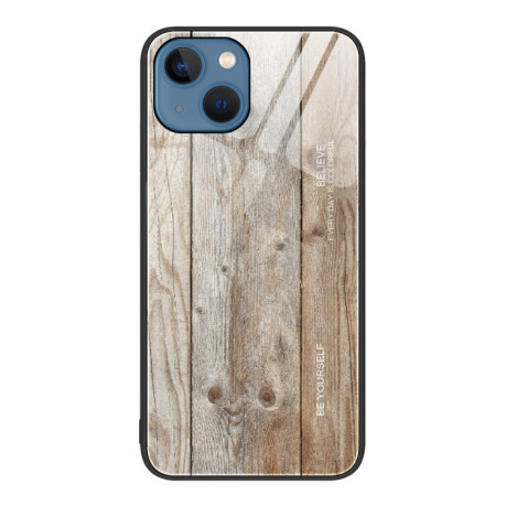 Протиударний чохол Wood Grain Glass на iPhone 14 Plus - сірий