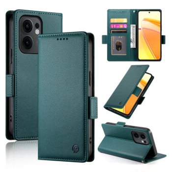 Чохол-книжка Side Buckle Magnetic Frosted Leather для OPPO Reno13 F /Reno13 FS 4G/5G - зелений