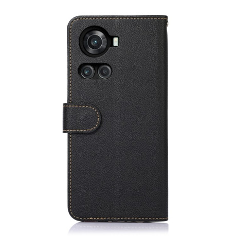 Чехол-книжка KHAZNEH Litchi Texture для OnePlus Ace / 10R - черный