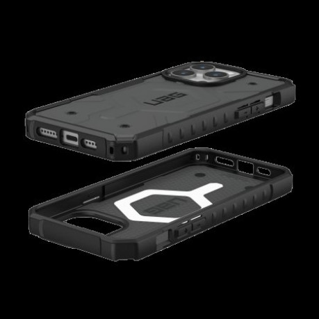 Оригинальный чехол UAG Pathfinder Magsafe для iPhone 15 Pro Max - silver