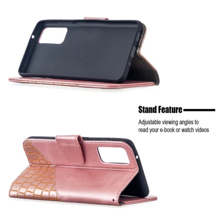 Чохол-книжка Matching Color Crocodile Texture Samsung Galaxy S20 FE - рожевий