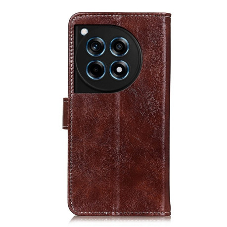 Чохол-книжка Magnetic Retro Crazy Horse Texture на OnePlus 12R/Ace 3 - коричневий