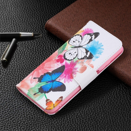 Чехол-книжка Colored Drawing Series на Xiaomi Redmi 9T - Butterflies
