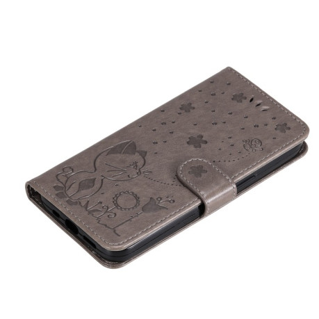 Чохол-книжка Cat Embossing Pattern  для Samsung Galaxy A26 5G - сірий