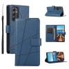Чехол-книжка противоударная PU Genuine Leather Texture Embossed Line для Samsung Galaxy A35 - синий