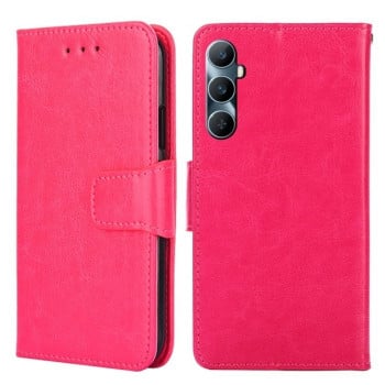 Чехол-книжка Crystal Texture для Realme C65 4G - пурпурно-красный