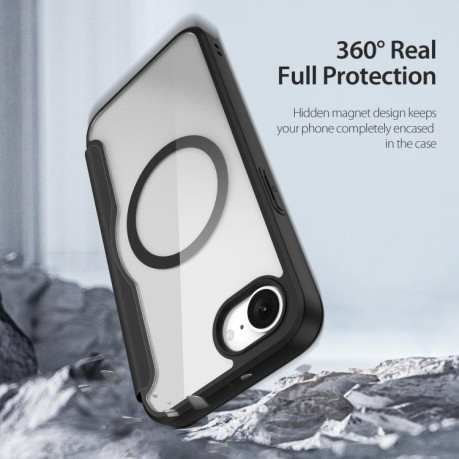 Чехол-книжка DUX DUCIS Skin X Pro Series Magsafe на iPhone 16e - черный