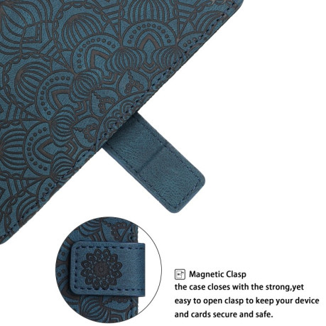 Чохол-книжка Mandala Embossed Flip для OPPO Reno7 5G Global/ Find X5 Lite/OnePlus Nord CE2 5G  - синій