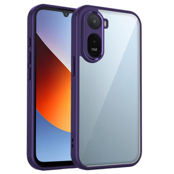 Матовый противоударный чехол Escase с мягким покрытием на Xiaomi Redmi A7 Pro 171mm / Poco C85x 5G — фиолетовый