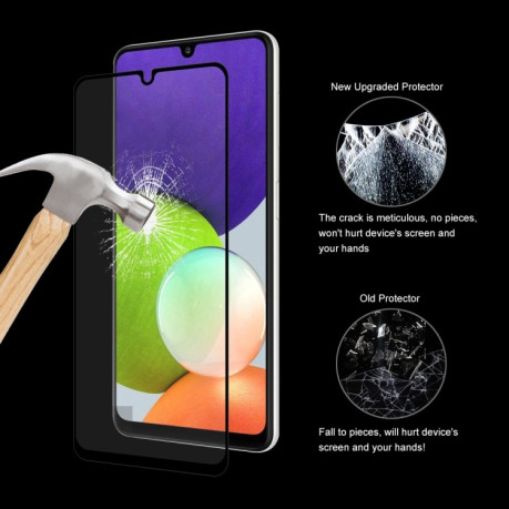 Захисне скло ENKAY Hat-prince Full Glue 0.26mm 9H 3D для Samsung Galaxy M22 - чорне