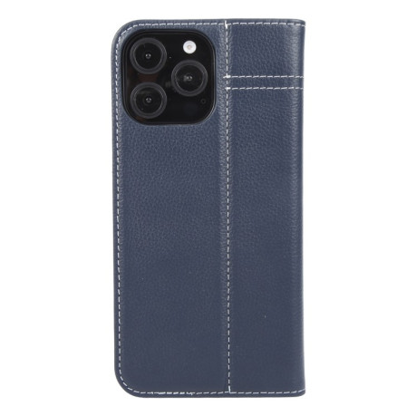 Протиударний чохол GEBEI Top-grain Horizontal Flip Leather для iPhone 16 Pro Max - синій