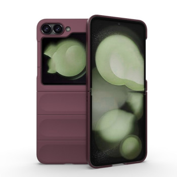 Силіконовий чохол Magic Flannel для Samsung Galaxy Flip 6/Flip 7 FE – винно-червоний