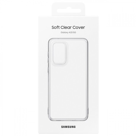 Оригінальний чохол Samsung Soft Clear Cover Samsung Galaxy A33 black (EF-QA336TBEGWW)