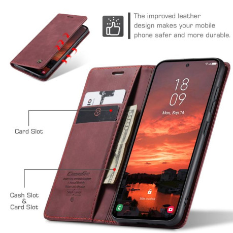 Чехол-книжка CaseMe-013 Multifunctional на  Samsung Galaxy S25 5G - красный