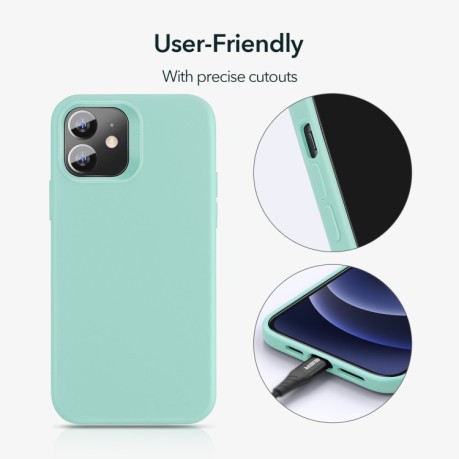 Противоударный силиконовый чехол ESR Cloud Serie на iPhone 12 mini - зеленый