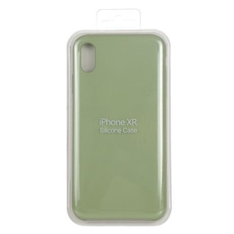 Противоударный чехол Liquid Silicone для iPhone XR - зеленый