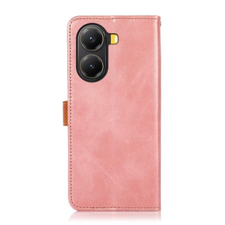 Чохол-книжка KHAZNEH Cowhide Texture на Xiaomi Poco X7 Pro - рожеве золото