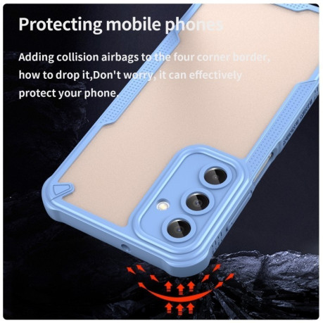 Противоударный чехол Armor Glaze PC Hybrid для Samsung Galaxy A26 5G - синий