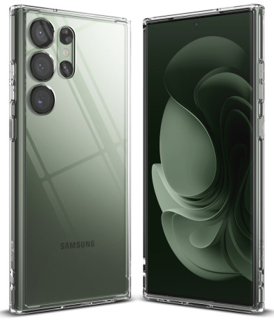 Оригинальный чехол Ringke Fusion Bumper для Samsung Galaxy S23 Ultra - прозрачный
