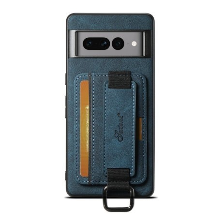Протиударний чохол Suteni H13 Card Wallet для Google Pixel 8a - синій