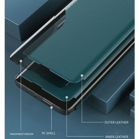 Чехол-книжка Clear View Standing Cover на Samsung Galaxy M51 - красный