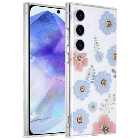 Чохол Dual-side Laminating IMD PC Hybrid TPU для Samsung Galaxy A55 - Flower