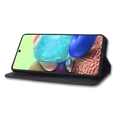 Кожаный чехол Magnetic Buckle Retro Texture для Samsung Galaxy A73 5G - черный
