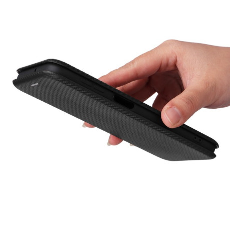 Чохол-книжка Carbon Fiber Texture на Samsung Galaxy A24 4G - чорний