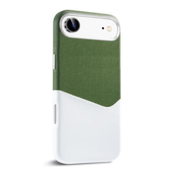 Чехол Kalebol Cloth Textue Stitching Card Slot Magnetic на iPhone Air - зеленый