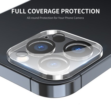 Комплект захисту камери ENKAY Hat-Prince 0.2mm 9H 3D Round Edge на iPhone 15 Pro / 15 Pro Max-прозоро-чорні