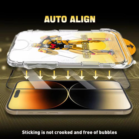 Защитное Стекло Easy Install Dust-proof Armor Tempered Glass для iPhone 16e - черное