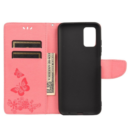 Чехол-книжка Floral Butterfly для Xiaomi Redmi 10 - розовый