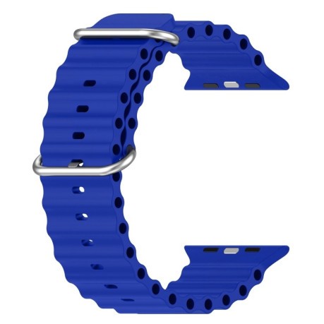 Силіконовий ремінець Ocean для Apple Watch Series 8/7 41mm/40mm/38mm - синій