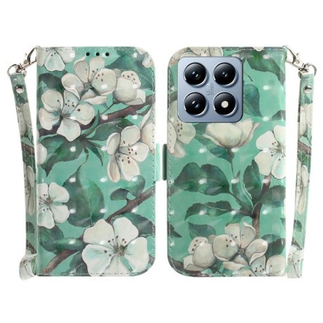 Чехол-книжка 3D Painting для Xiaomi 14T - Flower