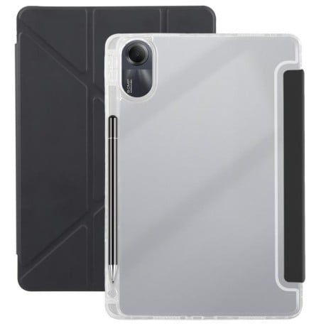 Чехол-книжка Clear Acrylic Demation Leather для Xiaomi Redmi Pad SE 11 2025 / Pad 2 - черный