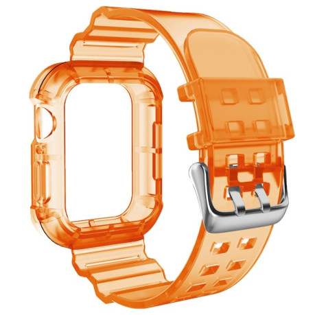 Спортивный ремешок Transparent для Apple Watch Series 8/7 41mm / 40mm / 38mm - оранжевый