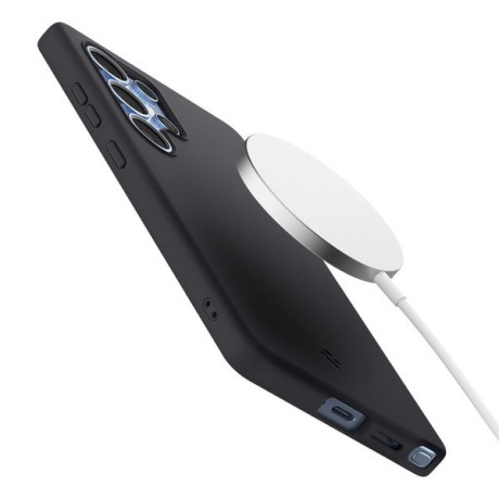 Оригинальный чехол Spigen Silicone Fit Mag MagSafe для Samsung Galaxy S25 Ultra - Black