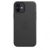 Шкіряний Чохол Leather Case MagSafe Black для iPhone 12 Mini