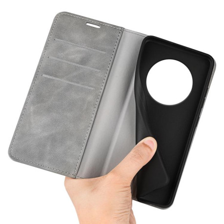 Чехол-книжка Retro Skin Feel Business Magnetic на Realme 14 Pro+ - серый