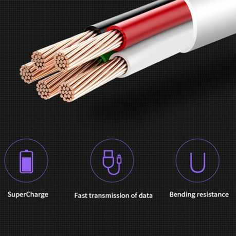 Зарядный кабель 2m 5A USB to USB-C / Type-C для Samsung - белый