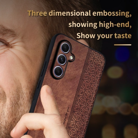 Противоударный чехол AZNS 3D Skin Feel для Samsung Galaxy A35 5G - коричневый