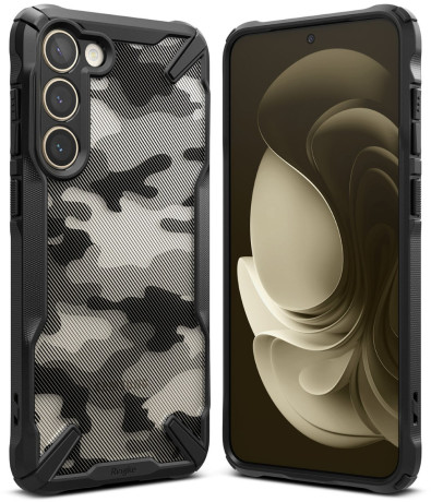Оригинальный чехол Ringke Fusion X Design durable для Samsung Galaxy S23 Plus - Camouflage black