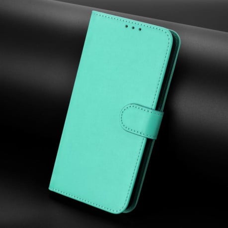 Чехол-книжка с мягким покрытием (Skin Feel) со шнурком на Xiaomi Poco M7 4G 169mm - зеленый